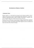 TEST BANK Introduction to Business Analytics Vernon Richardson, Marcia Watson (CHAPTERS 1-12)