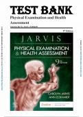 Test Bank for Physical Examination and Health Assessment 9th Edition by Carolyn Jarvis ISBN 9780323809849 (Complete 32 Chapters)