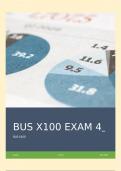 BUS X100 EXAM 4