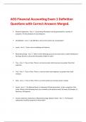 ACG Financial Accounting Exam 1 Definition  Questions with Correct Answers Merged.