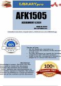 AFK1505 Assignment 6 (COMPLETE ANSWERS) 2024 (891394) - DUE 4 September 2024