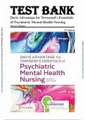 Test Bank - Davis Advantage for Townsend’s Essentials of Psychiatric Mental Health Nursing 9th Edition Karyn Morgan