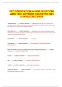 ECG ORIENTATION KAISER QUESTIONS WITH 100% CORRECT ANSWETRS 2024 GUARANTEED PASS