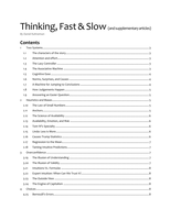 THINKING FAST AND SLOW (detailed summary) - by Daniel Kahneman 