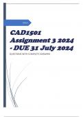 CAD1501 Assignment 3 2024 - DUE 31 July 2024