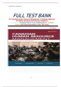 FULL TEST BANK For Canadian Human Resource Management: A Strategic Approach 12th Edition Questions And Answers Graded A+   