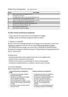 Hoorcolleges, stellingen Performance Management