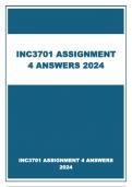 INC3701 ASSIGNMENT 4 ANSWERS 2024