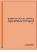 Brunner and Suddarth's Textbook of Medical-surgical Nursing- Chapter 40 Test || All Questions & Answers (Rated A+)