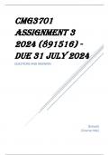 CMG3701 Assignment 3 2024 (891516) - DUE 31 July 2024