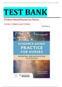 Test Bank For Evidence-Based Practice for Nurses: Appraisal and Application of Research, 5th Edition, by Nola A. Schmidt, Janet M. Brown, All Chapters 1-19 LATEST