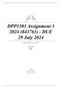 DPP1501 Assignment 3 2024 (843761) - DUE 29 July 2024