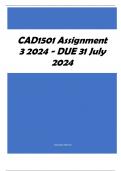 CAD1501 Assignment 3 2024 - DUE 31 July 2024