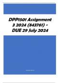 DPP1501 Assignment 3 2024 (843761) - DUE 29 July 2024