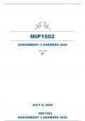 MIP1502  ASSIGNMENT 3 ANSWERS 2024 DUE DATE 9 JULY 2024