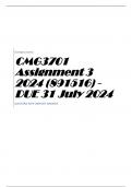 CMG3701 Assignment 3 2024 (891516) - DUE 31 July 2024