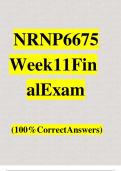 NRNP 6675 Week 11 Final Exam Questions and Verified Answers (2024 / 2025) 100% Guarantee Pass
