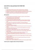 A level History Stuarts Essay Plan - why did the Rump Parliament fail 1649-1653