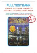 Test Bank for Financial Accounting for MBAs, 8th Edition, by Peter Easton & John Wild, All Chapters 1-13 LATEST