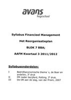 Syllabus Financieel Management blok 7