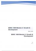 BSNC 1000 Module 2: Growth & Development well answered