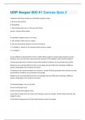 UOP Hooper BIO 61 Canvas Quiz 2 Questions & Answers Rated 100% Correct