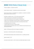 BIOEE 1610- Prelim 2 Study Guide Questions & Answers Rated 100% Correct