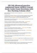 NR 546 Advanced practice registered Nurse (APRN) Crucial Study Guide Exam Questions with Key Marking Scheme 2024