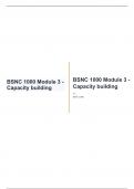 BSNC 1000 Module 3 - Capacity building with correct answers