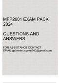 MFP2601 Exam pack 2024(Questions and answers)