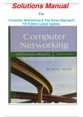              Solutions Manual  For  Computer Networking A Top Down Approach 7th Edition Latest Update.