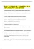 BIOEE 1610 PRELIM 1 EXAM 2024 WITH 100% ACCURATE SOLUTIONS