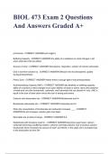 BIOL 473 Exam 2 Questions And Answers Graded A+