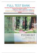     FULL TEST BANK Psychology: Modules For Active Learning 12th Edition With 100% Verified Questions And Answers Graded A+    