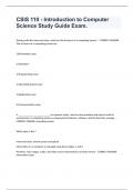 CSIS 110 - Introduction to Computer Science Study Guide Exam.