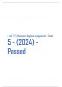 i to i TEFL Business English assignment – level 5 - (2024) - Passed