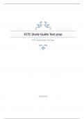 FCTC Study Guide Test prep Question and answers correctly solved 