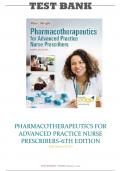 Test Bank-pharmacotherapeutics for advanced practice nurse prescribers 6th edition by Woo Moose  &Wright  (2024)/All Chapters 