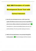 DLC 305 Principles of Leader Development Exam Test with Correct Answers