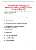 Revision Study Questions and  Accurate Solutions for ABFM Exam  Complete Rated A.