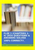 FLSE 1 (CHAPTERS 1-6) 2024 QUESTIONS & ANSWERS SOLVED 100% CORRECT!!