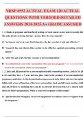 NRNP 6552 ACTUAL EXAM 120 ACTUAL QUESTIONS WITH VERIFIED DETAILED ANSWERS 2024-2025.A+ GRADE ASSURED