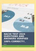 NACHI TEST 2024 QUESTIONS AND ANSWERS VERIFIED 100% CORRECT!!