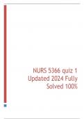 NURS 5366 Bundled Exams with complete solution;Everything you need to pass on NURS 5366 Course is here.