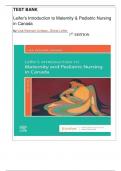 Test Bank - Leifers Introduction to Maternity and Pediatric Nursing in Canada, 1st Edition (Keenan-Lindsay, 2020),Chapter 1-33|| All chapters