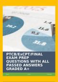 PTCB/ExCPT/FINAL EXAM PREP QUESTIONS WITH ALL PASSED ANSWERS GRADED A+