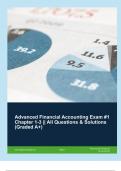 Advanced Financial Accounting Exam #1 Chapter 1-3 || All Questions & Solutions (Graded A+)