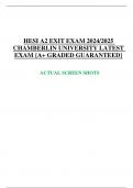 HESI A2 EXIT EXAM (2024/2025)|| CHAMBERLIN UNIVERSITY || 160 Questions With ACTUAL SCREEN SHOTS || Latest & Graded Exam A+