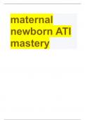 maternal newborn ATI mastery well answered graded A+