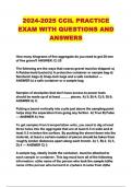 2024-2025 CCIL PRACTICE EXAM WITH QUESTIONS AND ANSWERS